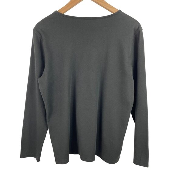 Mercer Street Studio Womens Size Large Black Long Sleeve Shirt Halloween Ghost - Picture 3 of 5